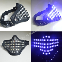 LED white light mask performance props mask mask custom luminous glasses gloves laser gloves luminous clothing