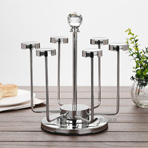 European-style rotating drain cup holder household living room six-head water cup rack beer cup holder glass upside down drying cup holder