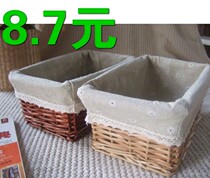 Natural new deductible 50 sales of light primary color willow bricure handmade boxes Cosmetics Contained storage 215H11