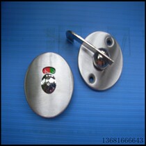 Public toilet partition accessories hardware toilet connector stainless steel large circle with unmanned indication door lock