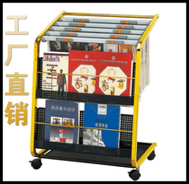 Unit Corporate Banking Lobby School Press Shelf Black Gold Magazine Shelf Book Newspaper Shelf Information Shelf 5 Assembly Customized
