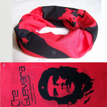 Seamless magic headscarf cycling shade cover wristscarf mask cycling sweat scarf red warrior