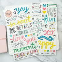 Judy hand-paved hand account material flat pressure paste transfer paper scraper hipster large sheet 2 pieces