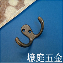 Imitation antique color hanging clothes hook bathroom single clothes hook creative single hook green ancient bronze hanging clothes hook left and right clothes hook hanging
