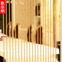 Encrypted feng shui crystal bead curtain curtain finished living room partition door curtain toilet semi-hanging curtain fabric