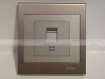 Langneng switch socket panel S9 series Single phone socket panel (style Golden and elegant silver)