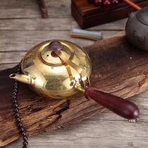 Copper teapot brass pot kung fu teapot Chaoshan teapot copper pot pure copper handmade copper pot kettle side handle copper pot