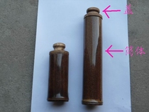 Traditional craft Pure handmade natural non-toxic environmental protection materials Zizhu tea tube incense tube Wen play collectibles