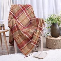 American country full cover sofa cushion plaid fabric sofa blanket chenille retro sofa towel bed cover tapestry dustproof