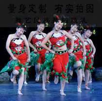 Dance Arts Pro Geege Egg Down River Wash Clothes Folk Dance Costume Group Dance Dance Stage Performance Clothing Professional Custom
