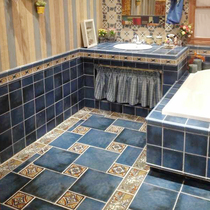 Mediterranean small oil painting series Indoor and outdoor wall tiles Floor tiles Living room Bathroom Color collage