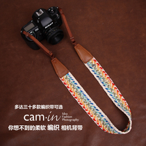 cam-in woven fashion camera strap SLR decompression micro single shoulder strap Leica Sony Canon camera strap