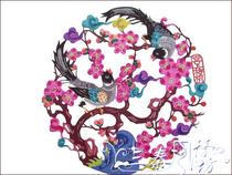 Handmade color paper-cut year of the ox a variety of fine New Year crafts living room decoration painting Chinese style glass stickers