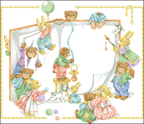 Cross stitch electronic drawing 2412 baby birth certificate 58 child 267W * 231H32 color XSD source file