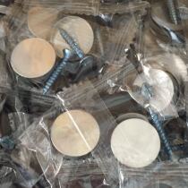 White steel mirror buckle decorative stainless steel mirror nail cover Advertising glass display board decorative nail Stainless steel nail screw buckle nail