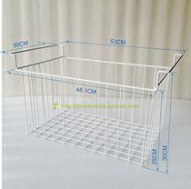 Freezer hanging basket Iron wire Wrought iron hardware metal white paint various specifications can be customized professional factory direct sales
