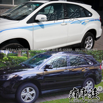 BYD new S6 original car sticker color strip special decorative modification sticker original body waist line color sticker painting