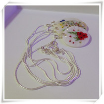 1MM Snake Bone Chain Fashion 925 Pure Silver Snake Chain Foreign Trade Silver Necklace Pendant Time Gem matching chain