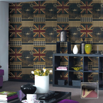 British flag aircraft personality retro American style wallpaper furniture hall theme room boy room bedroom