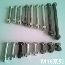 Galvanized single head hexagon screw M12 bolt M16×100 80 75 Screw TY4 8 level 90 60