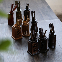 Bamboo tea ceremony tea set accessories tea clip tea spoon Tea Needle tea bucket ebony tea ceremony six gentlemen