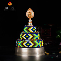 Buddhist supplies Nepal tantric pure copper Manda plate chassis diameter 13cm Mancha Luo bronze Manza plate