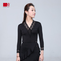Nayi dance clothes new womens shirt lace long sleeve modern dance practice uniform