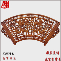 Dongyang wood carving camphor wood carving crafts sofa background wall decoration pendant solid wood antique fan-shaped lucky character