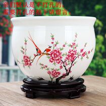 Bowl and lotus basin Porcelain capital Jingdezhen Ceramic flower pot Vegetable basin Bowl and lotus basin fish tank turtle tank second-class product
