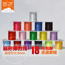 Imported flat crystal elastic line DIY handmade accessories material strings beads bracelet red rope ornament Buddha bead hand rope