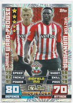 14-15 Toops Match Attax Duo Southampton Club Football Star Card