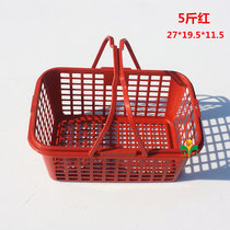 Special sale direct sales 5 kg red plastic portable fruit basket bayberry basket strawberry basket orange basket picking basket with lid