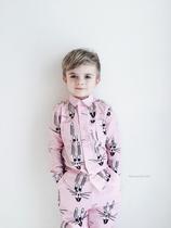 Clearing the US Hg Loves Tiki Children's Pink Rabbit Garments Long Pants Shirt Parent