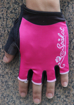 (Baby master) red letters womens summer mountain road bike riding half finger gloves Outdoor