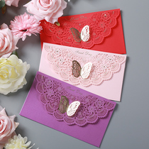 2021 new red envelope profit seal lucky year bag hollow butterfly wedding wedding supplies wedding mini red envelope