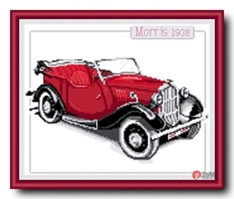 Precision printed DMC cross stitch kit * nostalgic old lord car (WP0039)
