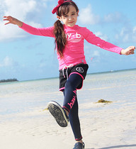 Korean version of the new wetsuit swimsuit girls split sunscreen child long sleeve long pants snorkeling jellyfish three-piece set