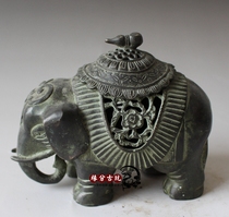 Bronze pure copper elephant incense burner ornament antique bronze sandalwood incense burner incense supplies craft gift antique collection