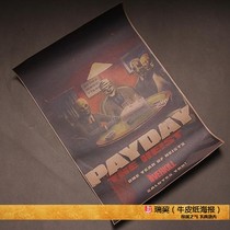 Harvest Day poster PAYDAY2 The Heist plunder poster online games propaganda painting Internet cafe advertising painting