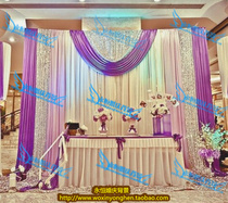 Festive Supplies Promotion Wedding Set Background Props Wedding Booth Stage Sign-in Background Gauze Curtain Curtain