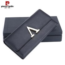 Pierre Cardin ladies wallet New Red fashion long money clip cowhide wild leather wallet handbag
