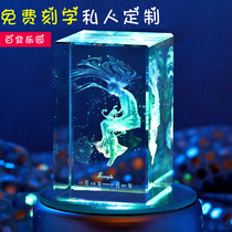Eight Crystal rotating crystal ball sound box 12 constellation music box male to send girlfriend girlfriend creative birthday gift
