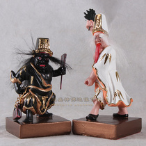 6-inch seven Masters eight Masters Xie Fan general the second uncle Black and White Impermanence standing like a Taoist Yin God like a pair of prices