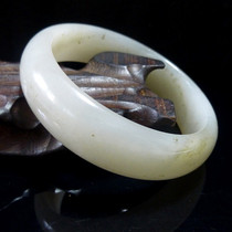 Jade Jian Xinjiang Hetian Jade white jade bracelet delicate oil Fidelity white jade bracelet inner diameter 56mm bond price S3