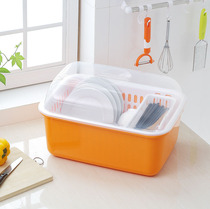 Zhifeng home large plastic kitchen rack with lid corner bowl rack finishing cupboard dish dish drain rack storage box