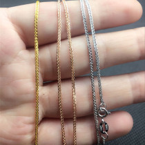 925 silver necklace Chopin chain Plated white gold plated Rose gold plated gold Wild 45CM40cm60cm