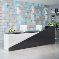 Paint front desk Reception desk Simple company front desk Welcome desk Business cashier Front desk desk service bar