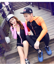 Korean version of diving suit split long sleeve jacket wetsuit jellyfish coat surf suit sunscreen Seaside swimsuit couple