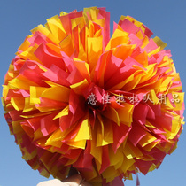 Lala flower ball cheerleading team hand flower color ball (Matt Light Rose Red Yellow) professional custom pull ball