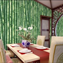 Love house wallpaper simulation bamboo forest bamboo bamboo leaf green bamboo green garden wallpaper Bedroom study living room special offer
